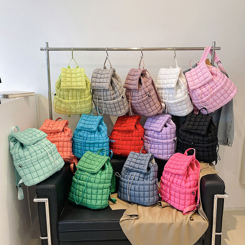 Candy Color Quilted Puffy Backpack - BagLova™