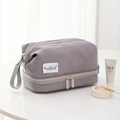 Large Capacity Double-Layer Travel Cosmetic Bag