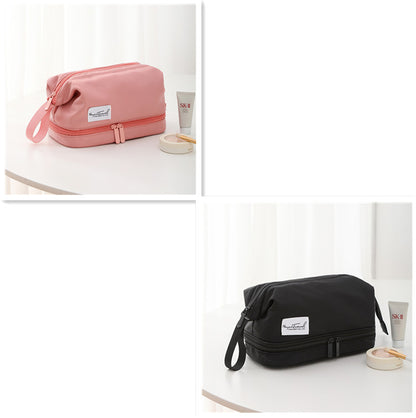 Large Capacity Double-Layer Travel Cosmetic Bag