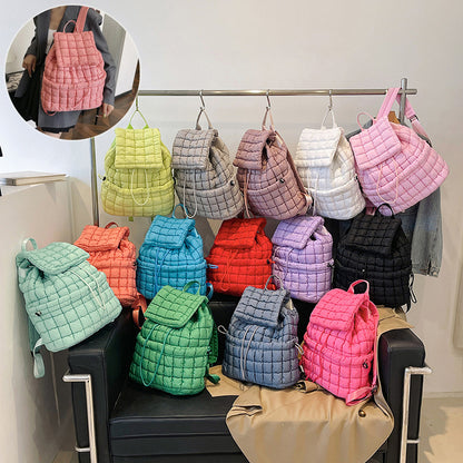 Candy Color Quilted Puffy Backpack - BagLova™