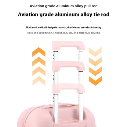 Children's Front Zipper Full Aluminum Trolley Small Fresh Suitcase