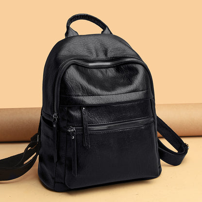 Soft Leather Casual Large Capacity Backpack - BagLova™