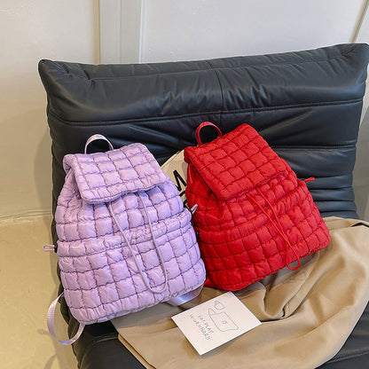 Candy Color Quilted Puffy Backpack - BagLova™