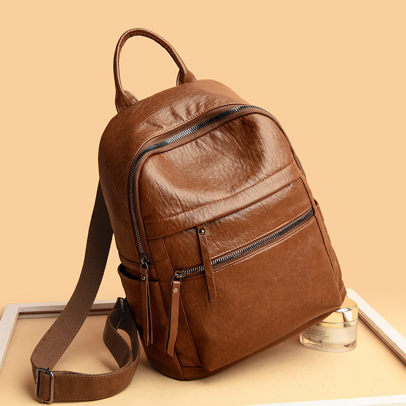 Soft Leather Casual Large Capacity Backpack - BagLova™