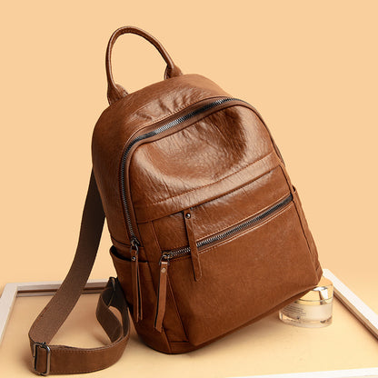 Soft Leather Casual Large Capacity Backpack - BagLova™