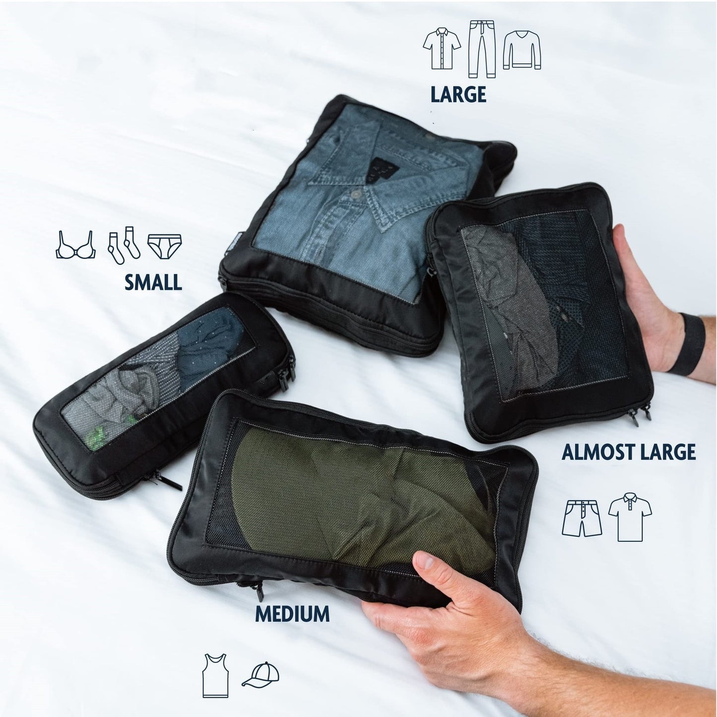 Compressible Pacling Cubes (6 Pieces)