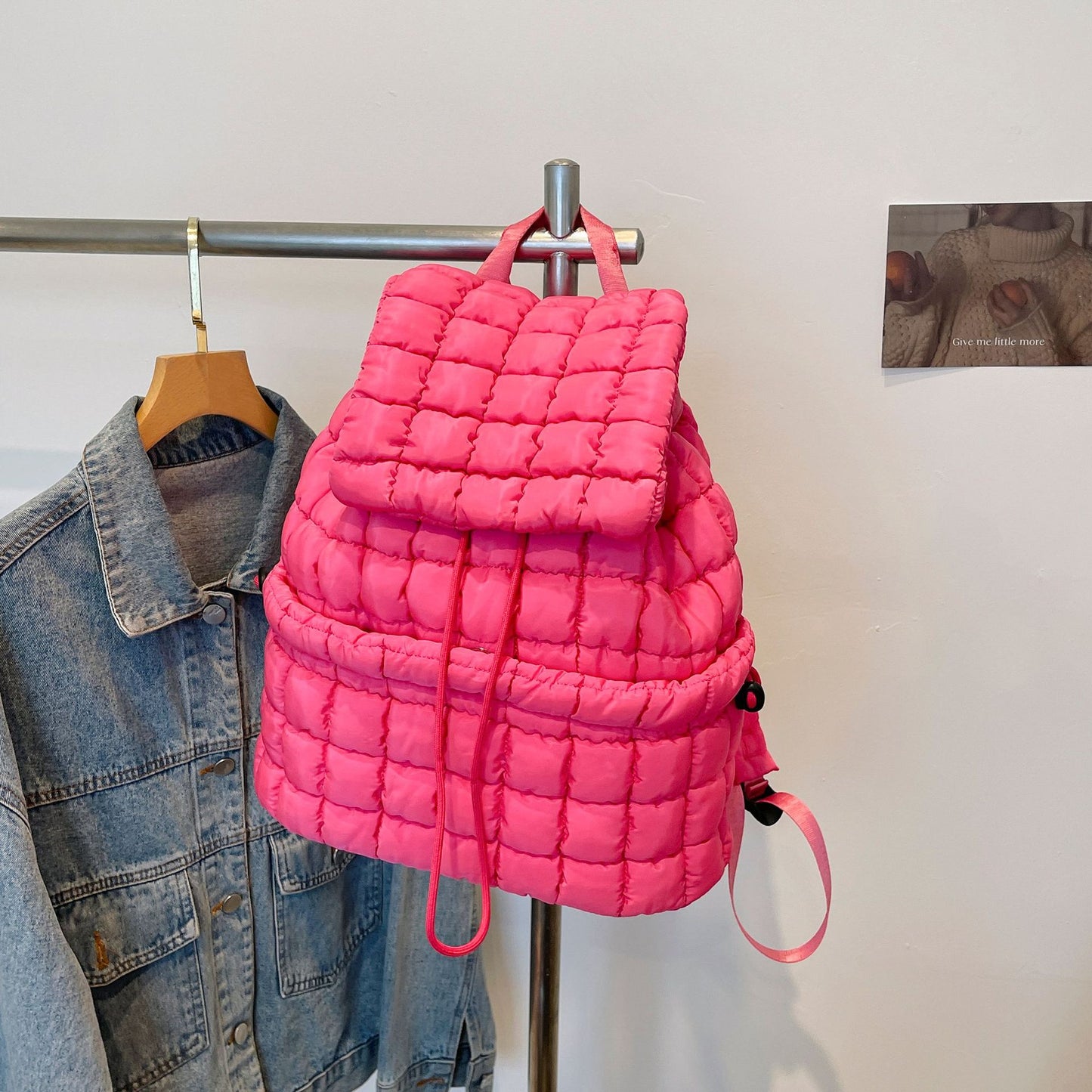 Candy Color Quilted Puffy Backpack - BagLova™