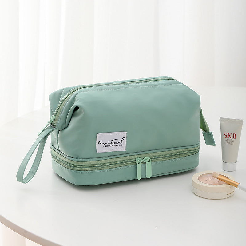Large Capacity Double-Layer Travel Cosmetic Bag