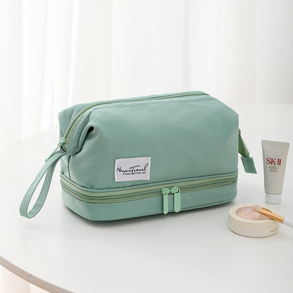 Large Capacity Double-Layer Travel Cosmetic Bag