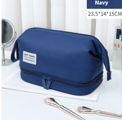 Large Capacity Double-Layer Travel Cosmetic Bag
