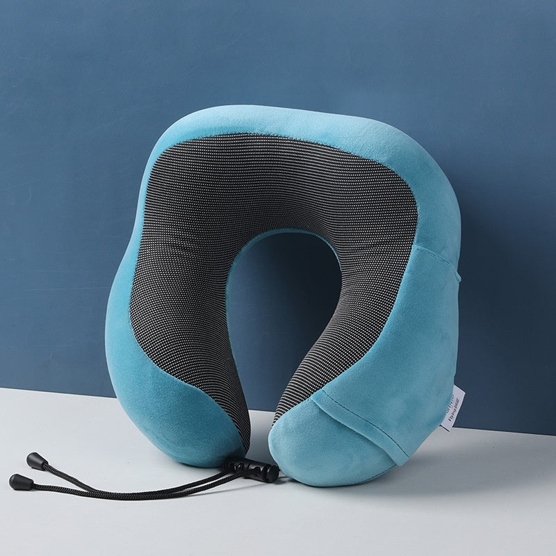 Premium U-Shaped Memory Foam Travel Pillow - Slow Rebound Neck Support