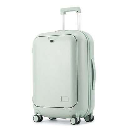Children's Front Zipper Full Aluminum Trolley Small Fresh Suitcase