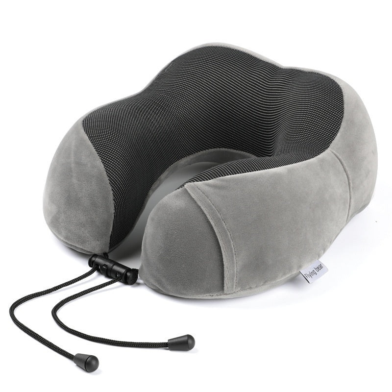 Premium U-Shaped Memory Foam Travel Pillow - Slow Rebound Neck Support