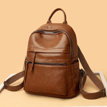 Soft Leather Casual Large Capacity Backpack - BagLova™