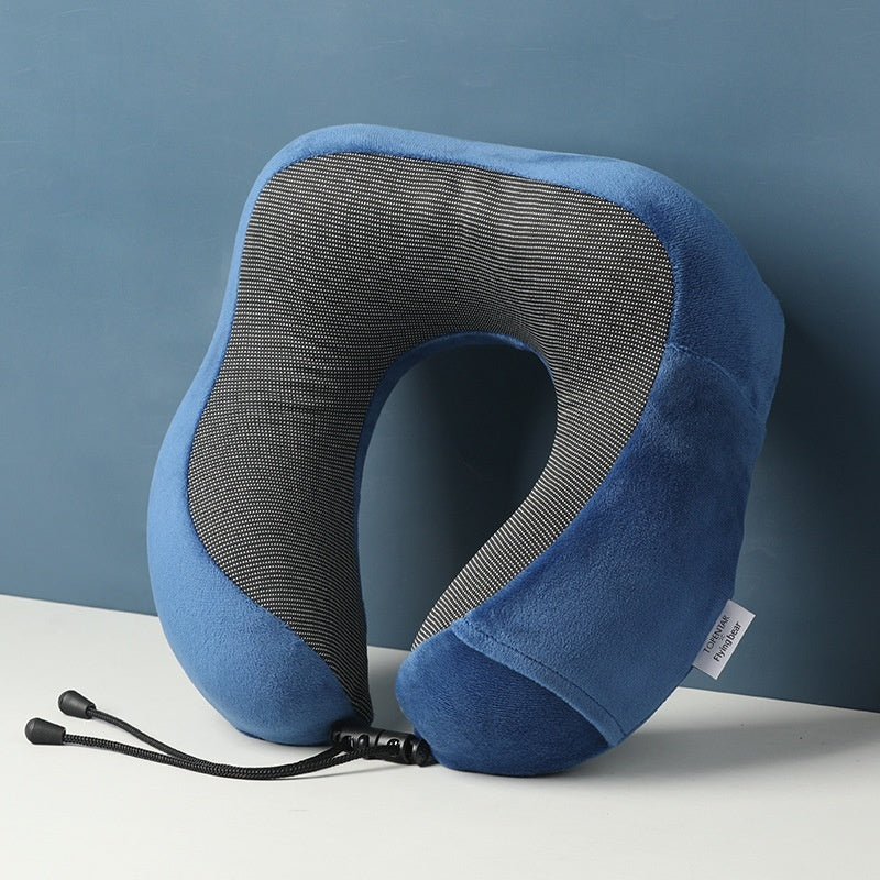 Premium U-Shaped Memory Foam Travel Pillow - Slow Rebound Neck Support