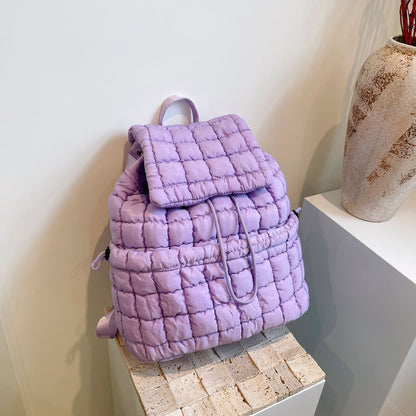 Candy Color Quilted Puffy Backpack - BagLova™
