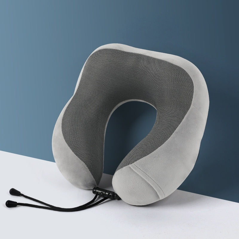 Premium U-Shaped Memory Foam Travel Pillow - Slow Rebound Neck Support