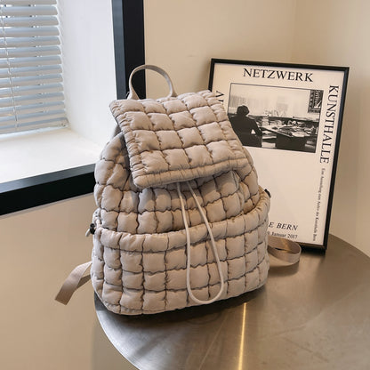 Candy Color Quilted Puffy Backpack - BagLova™