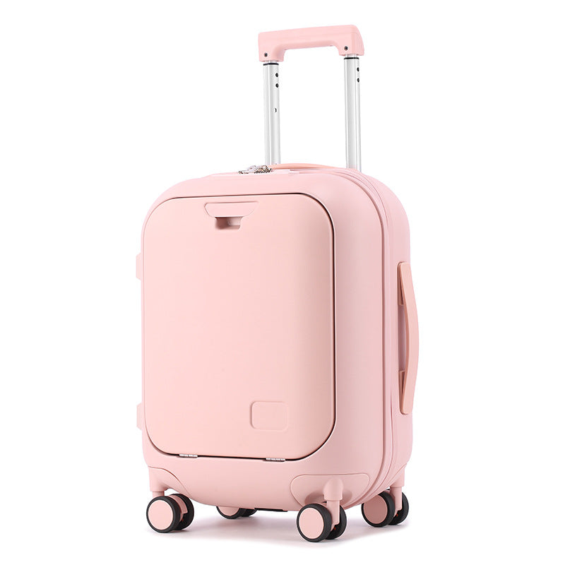 Children's Front Zipper Full Aluminum Trolley Small Fresh Suitcase