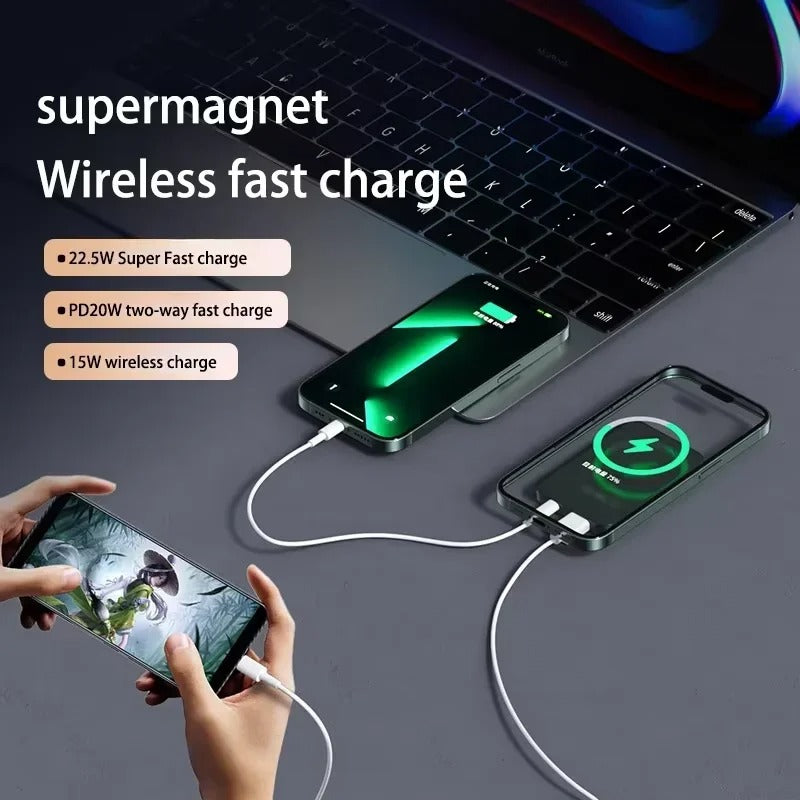 10.000 mAh Magnetic Wireless Powerbank – Super Fast Charging