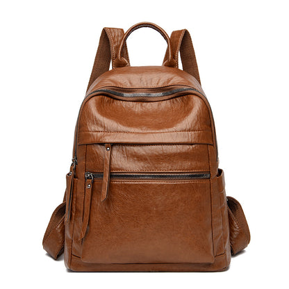 Soft Leather Casual Large Capacity Backpack - BagLova™