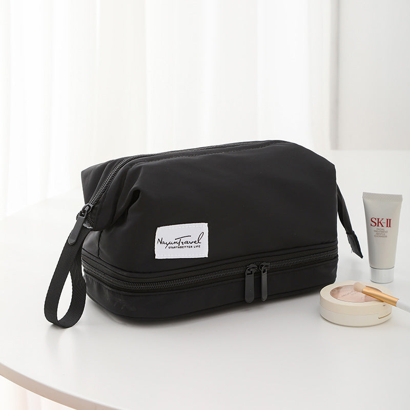 Large Capacity Double-Layer Travel Cosmetic Bag